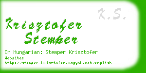 krisztofer stemper business card